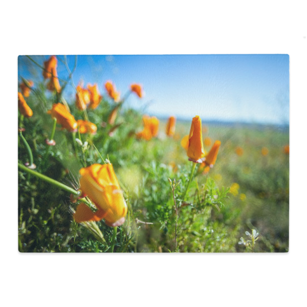 California Poppy Glass Cutting Board - Image 2